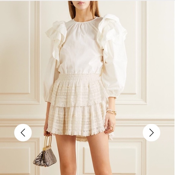 LOVESHACKFANCY Bestseller RUFFLE SKIRT - Picture 4 of 11
